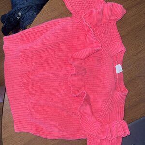 Baby GAP Pink Ruffle Knit Sweat - 2T Toddler